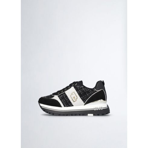 LIU•JO Női sneaker - Maxi Wonder71 - Suede/Tweed  - Black