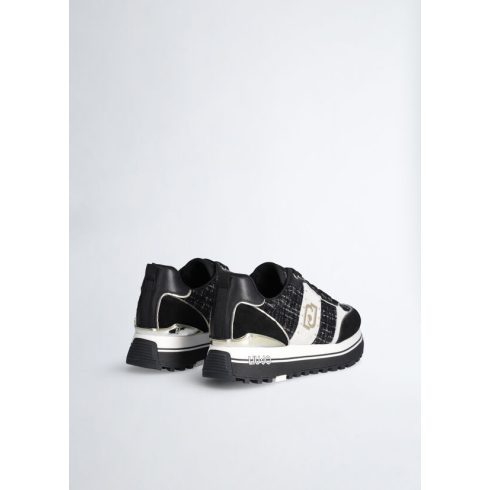 LIU•JO Női sneaker - Maxi Wonder71 - Suede/Tweed  - Black