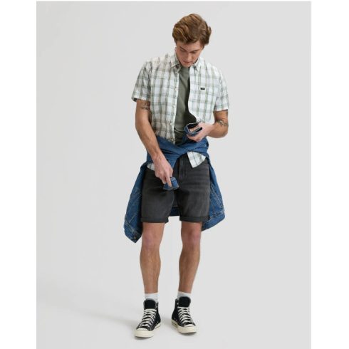 Lee ® Férfi rövid ujjú ing-Regular Fit - Desert Sage Safari Plaid