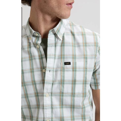 Lee ® Férfi rövid ujjú ing-Regular Fit - Desert Sage Safari Plaid
