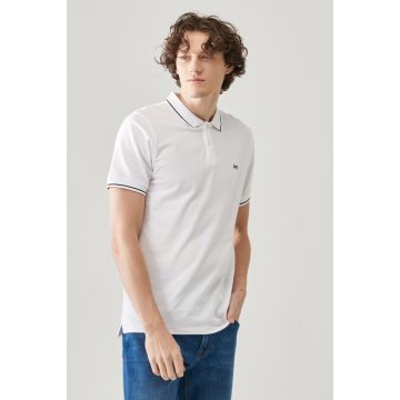 Lee ® Férfi galléros póló - Regular Fit -  White