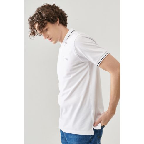 Lee ® Férfi galléros póló - Regular Fit -  White