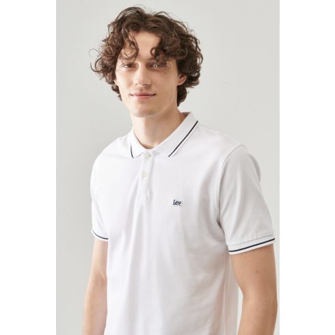 Lee ® Férfi galléros póló - Regular Fit -  White
