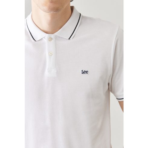 Lee ® Férfi galléros póló - Regular Fit -  White