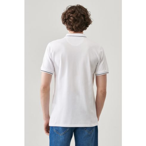 Lee ® Férfi galléros póló - Regular Fit -  White