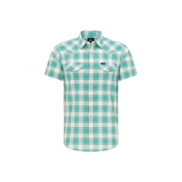 Lee® férfi rövidujjú ing-Western Shirt-Teal Wash