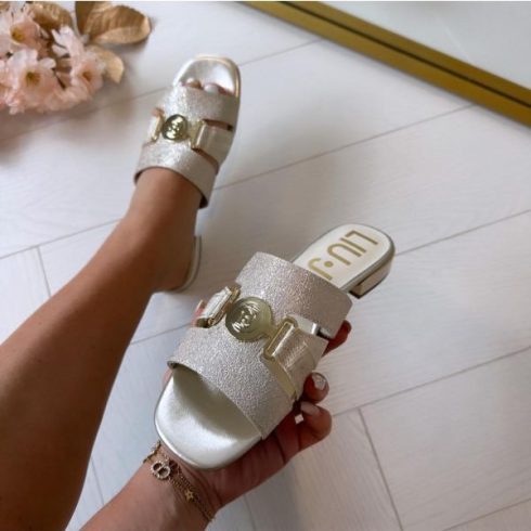 LIU•JO női papucs - Slipper GlitterPlatinum