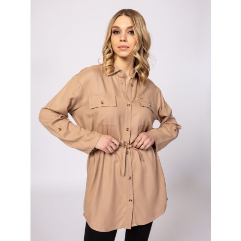 Heavy Tools Női hosszított ingblúz - Rolda -Beige