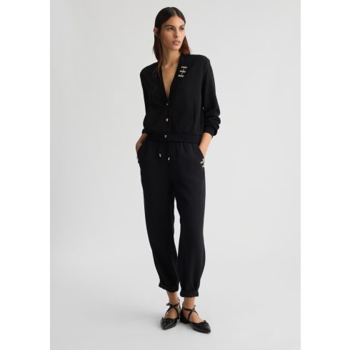 LIU•JO Női pulóver - Felpa Aperta - Nero