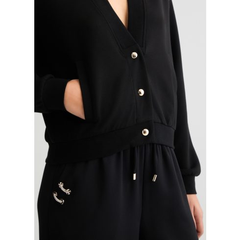 LIU•JO Női pulóver - Felpa Aperta - Nero