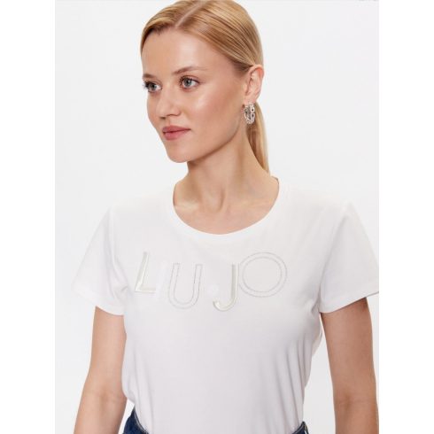 LIU•JO  Női póló -Regular Fit-Ivory/Glitter