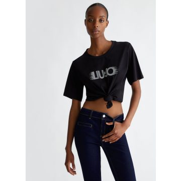 LIU•JO Női póló-Nero/LIU•JO strip