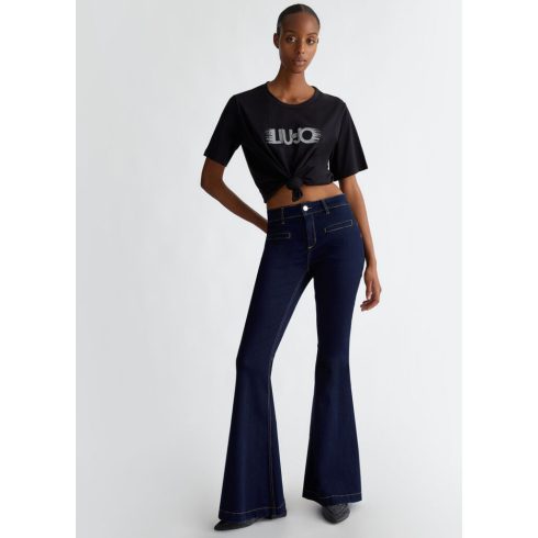 LIU•JO Női póló-Nero/LIU•JO strip