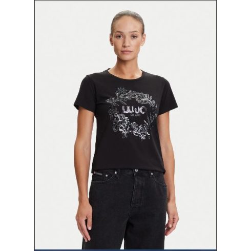 LIU•JO Női póló -Nero/round paill