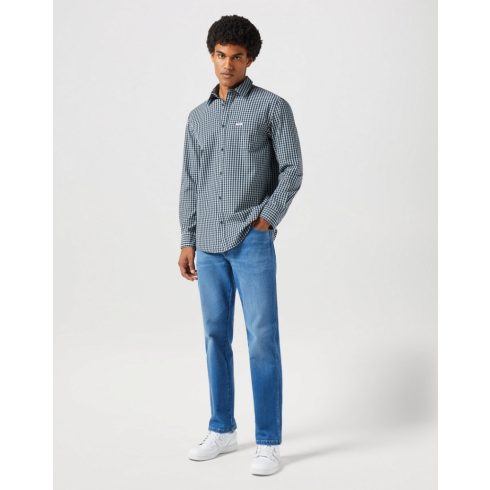Wrangler® Férfi ing -Regular- Black Iris Giongham