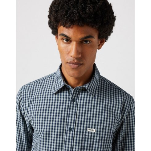 Wrangler® Férfi ing -Regular- Black Iris Giongham