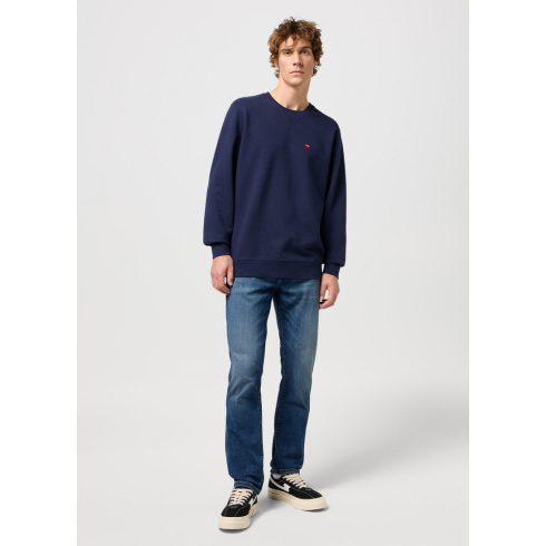 Wrangler® Férfi pulóver-Sign Off Crew- Navy