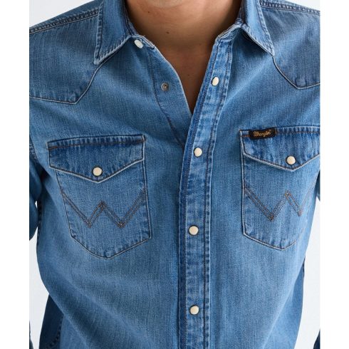 Wrangler® Férfi farmer ing - Regular - Mid Light
