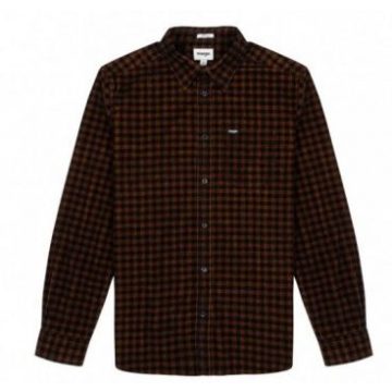   Wrangler®  Férfi  kordbársony ing- Regular-Pocket Shirt-Nutmeg Brow