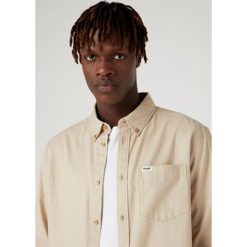 Wrangler® Férfi ing- Regular-Button Down Shirt-Peyote Beige