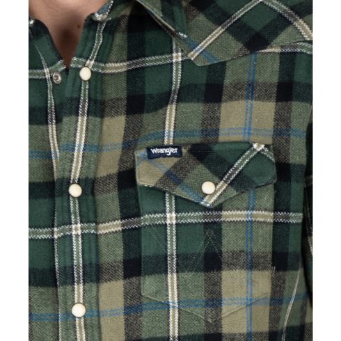 Wrangler® Férfi Ing-Western Shirt-Deep Lichen