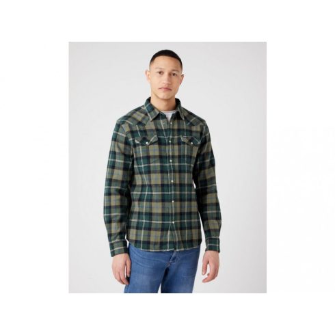 Wrangler® Férfi Ing-Western Shirt-Deep Lichen