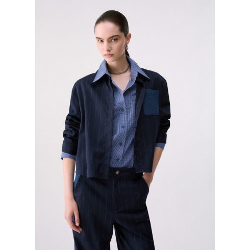 LIU•JO Női ing Camicia Gessata - Blue Pinstripe