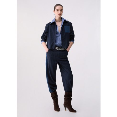 LIU•JO Női ing Camicia Gessata - Blue Pinstripe