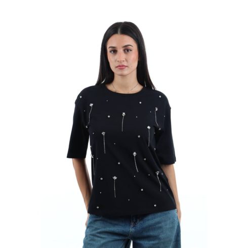 LIU•JO Női póló -Boxy Fit Nero