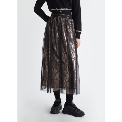 LIU•JO Női szoknya-Animal print-Nero/Rose gold