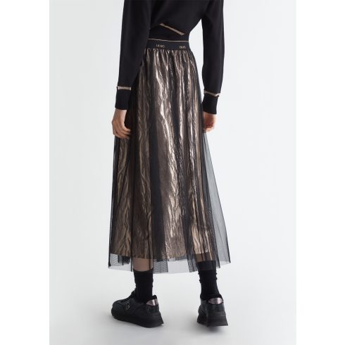 LIU•JO Női szoknya-Animal print-Nero/Rose gold
