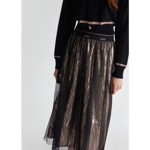 LIU•JO Női szoknya-Animal print-Nero/Rose gold