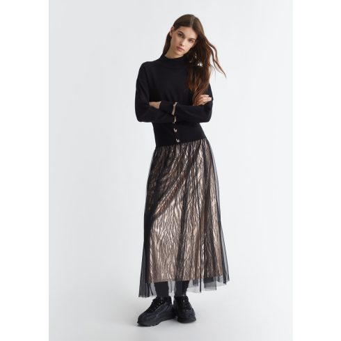 LIU•JO Női szoknya-Animal print-Nero/Rose gold